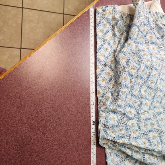 Vintage Retro JC Pennys Pajama Set Notch Collar Mens Medium No Iron Blue 70s - Picture 6 of 16